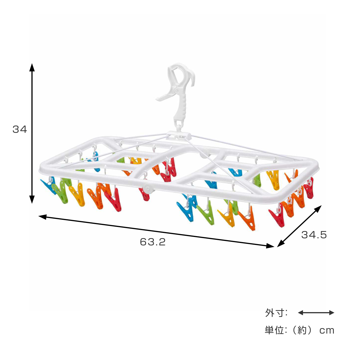CB JAPAN（シービージャパン） 洗濯ハンガー 角ハンガー 折りたたみ
