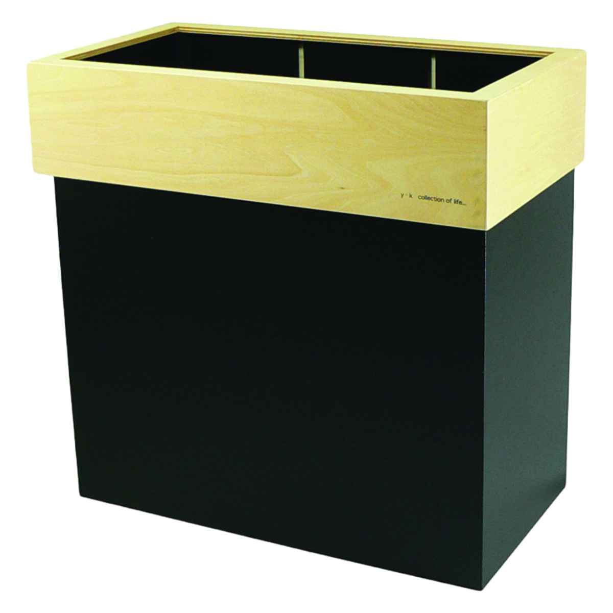 30L ダストボックス アメリカン オルテガ 黒×茶 木製 ハンドメイド 30L