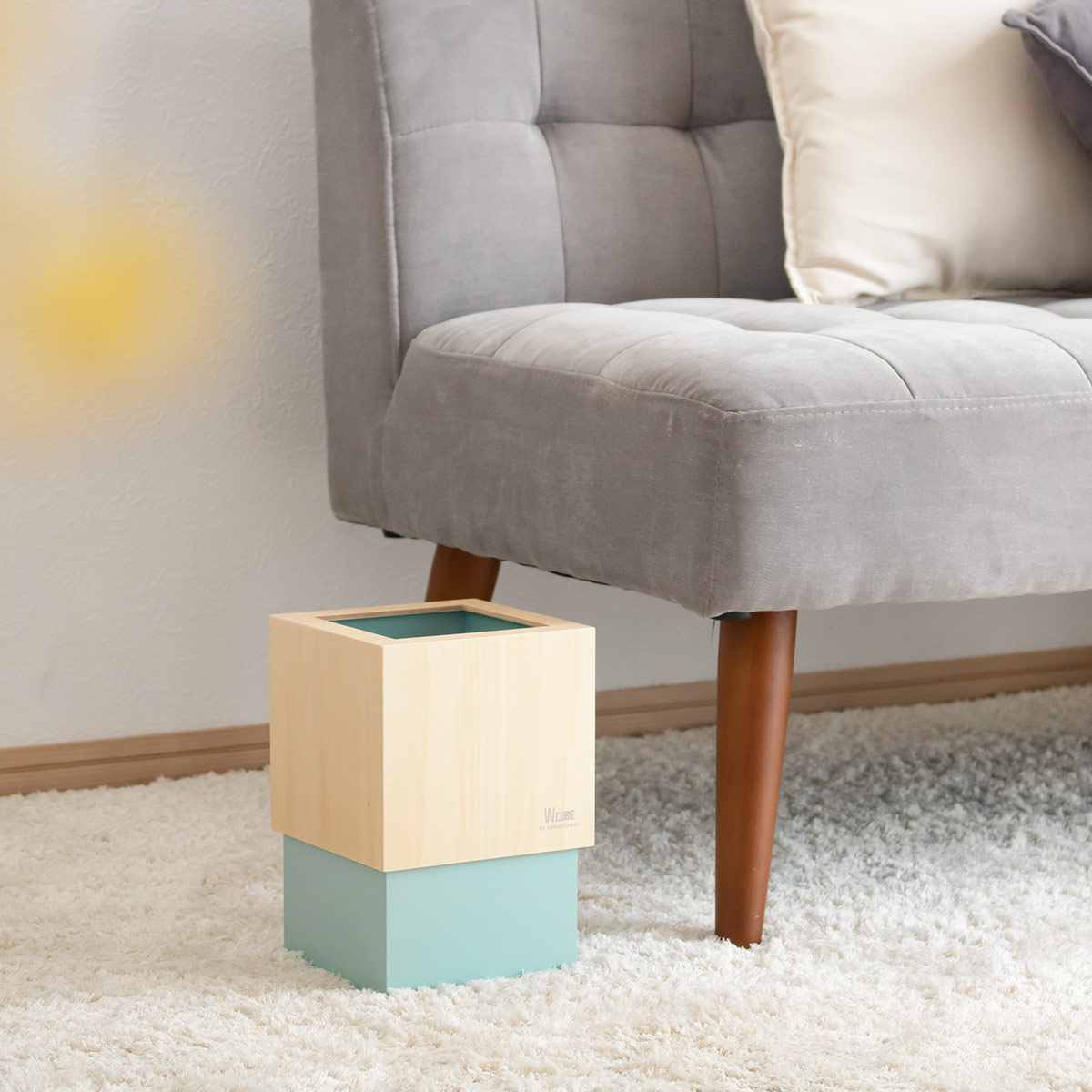 ヤマト工芸 ゴミ箱 木製 4L W CUBE （ ダストボックス ごみ箱 4