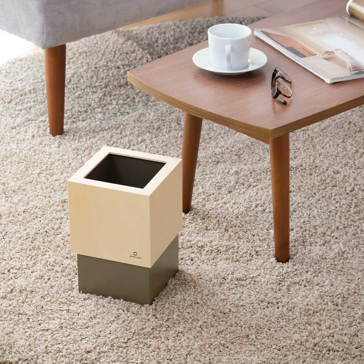 ヤマト工芸 ゴミ箱 木製 4L W CUBE （ ダストボックス ごみ箱 4