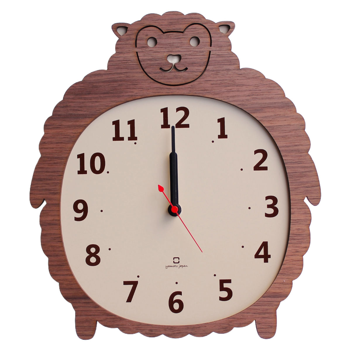 羊飼いの日時計 ヤマト工芸 掛け時計 木製 yamato Clock Zoo ヒツジ （ 壁掛け