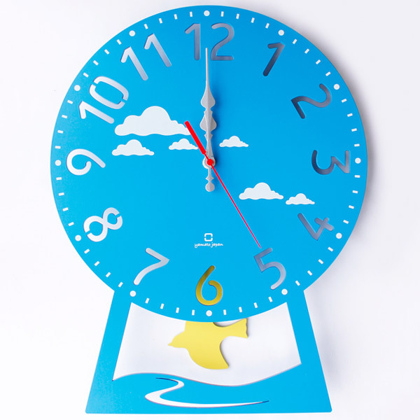 ヤマト工芸 振り子時計 木製 CHILD clock はと 壁掛け 時計 子供