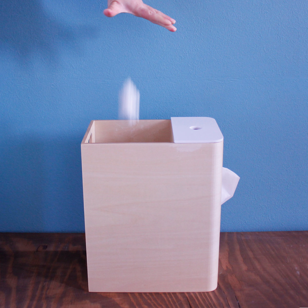 ヤマト工芸 ゴミ箱 4.3L Double D ティッシュケース 一体型 （ ごみ箱