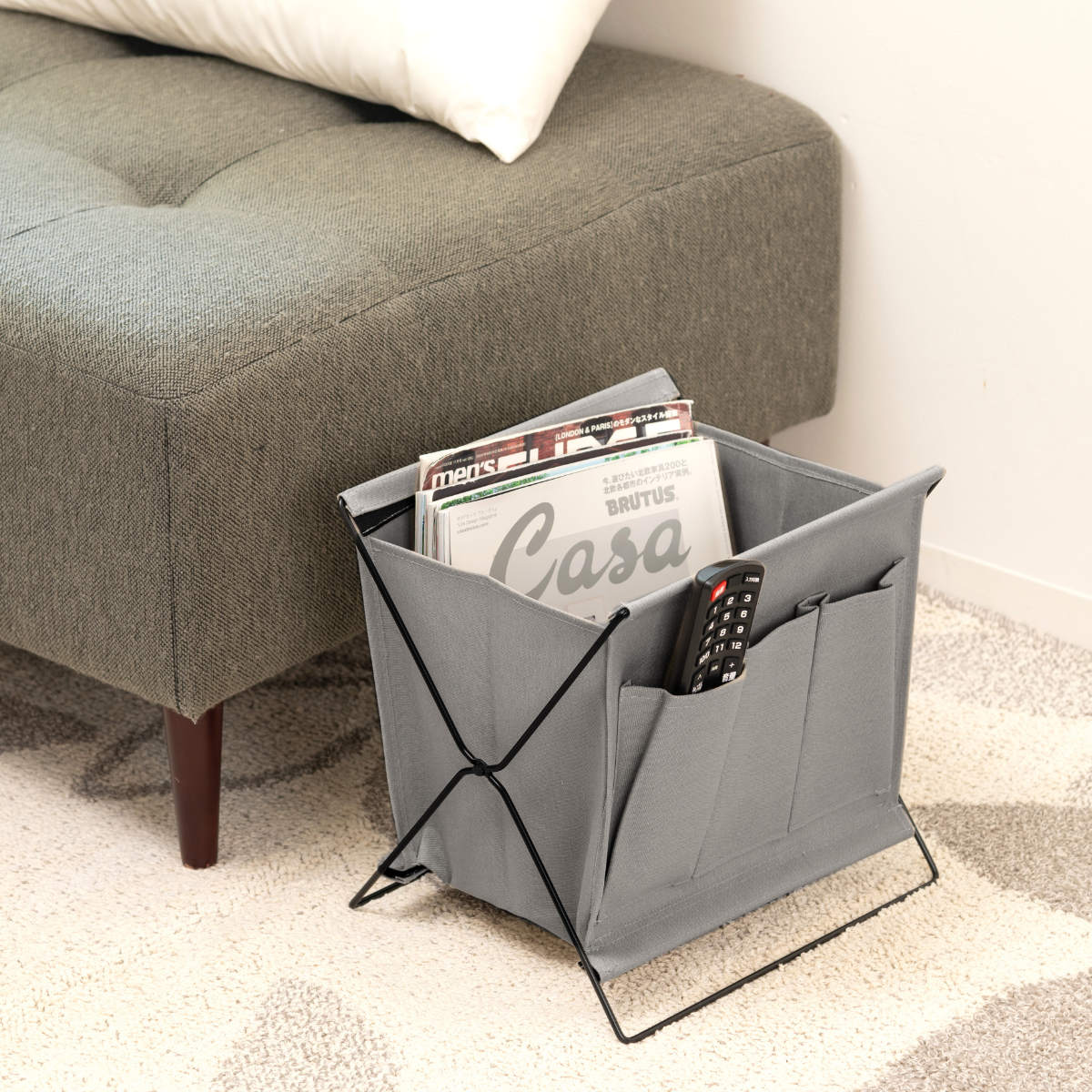 HABITER（アビテ） マガジンラック センプリチェ 荷物置き 折りたたみ