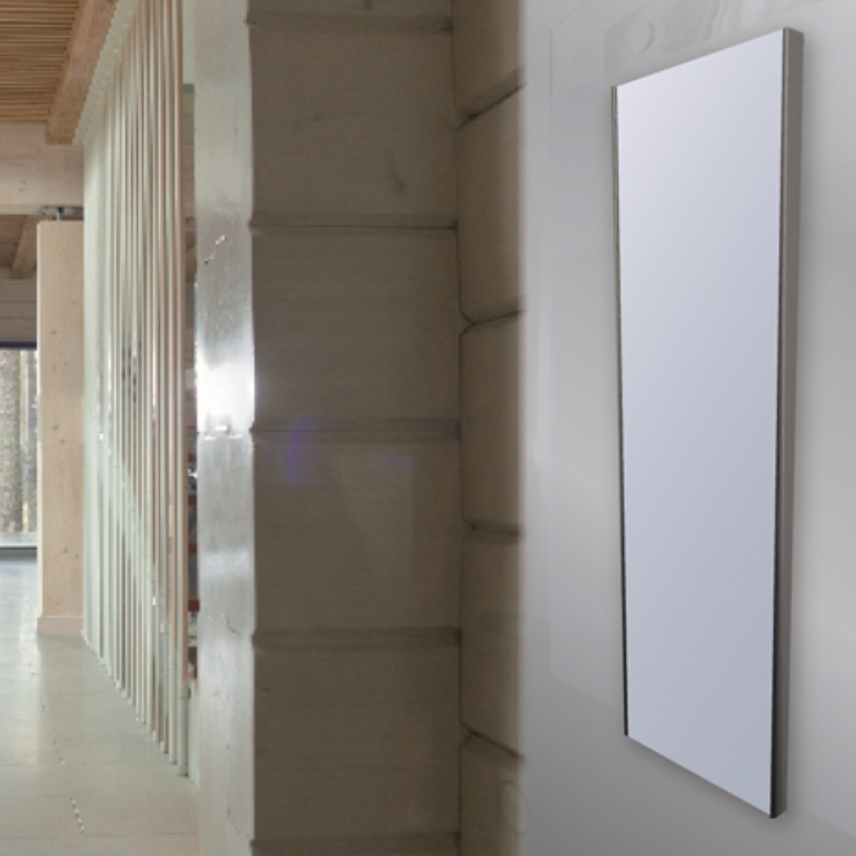 割れない鏡 リフェクスミラー マグネットタイプ 姿見 45×120cm （ 鏡