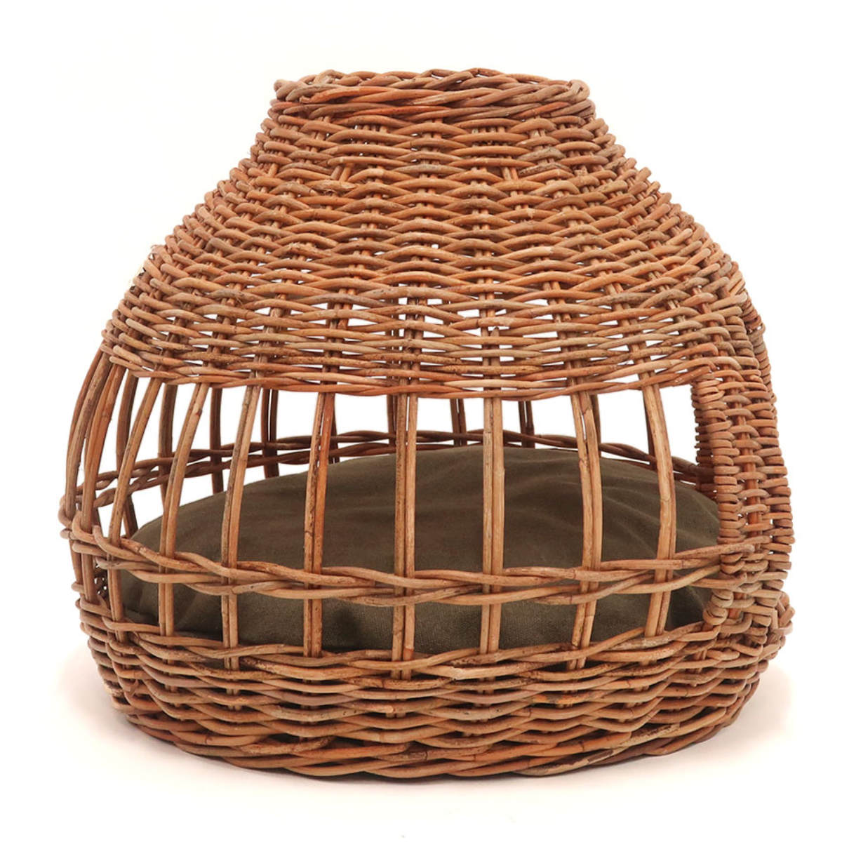 Creer ベッド 猫 キャットハウス ドーム ラタン （ ペットハウス 猫