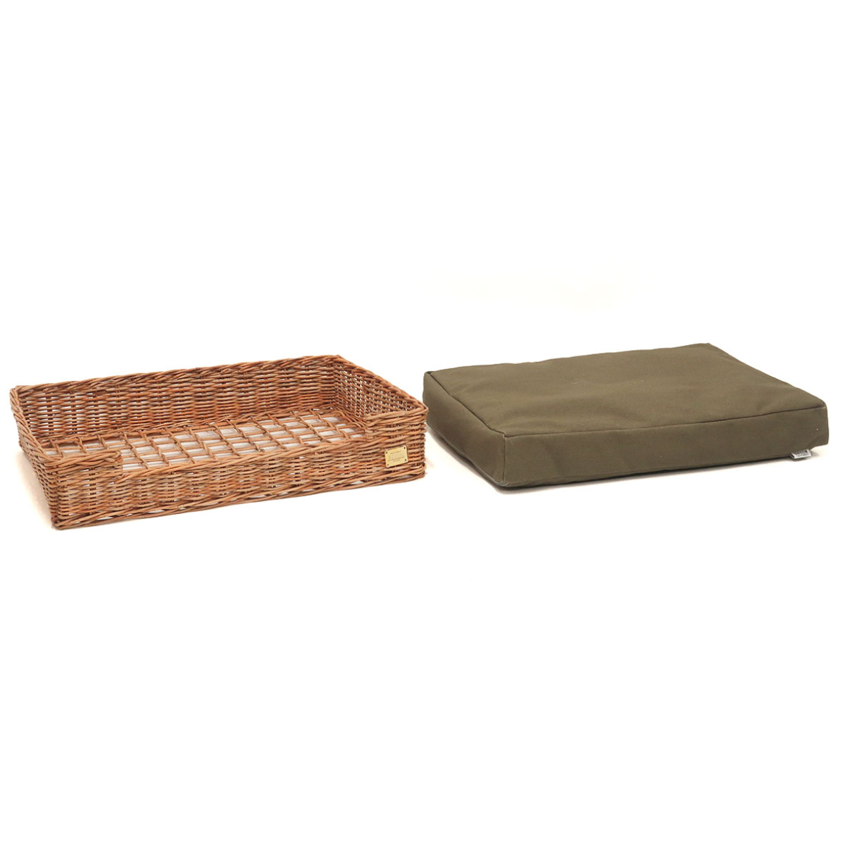 Creer ベッド 猫 四角 ラタン クッション付き 洗える （ ペットベッド