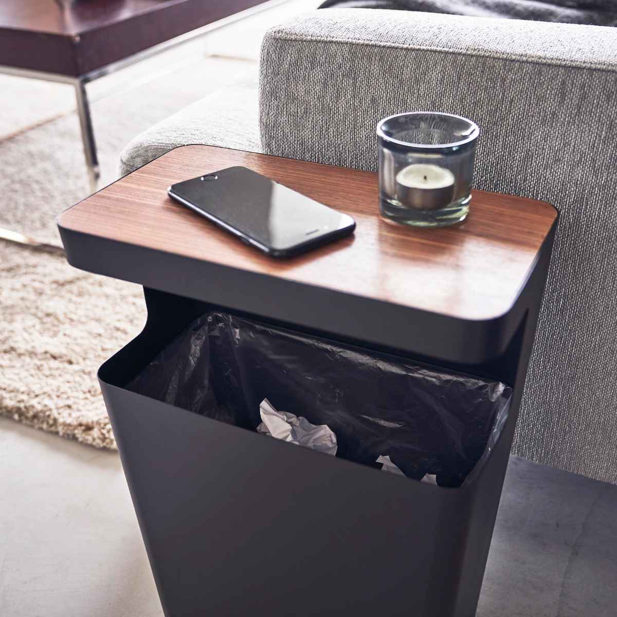 RIN（山崎実業） 山崎実業 RIN 天板付きトラッシュカン リン 角型