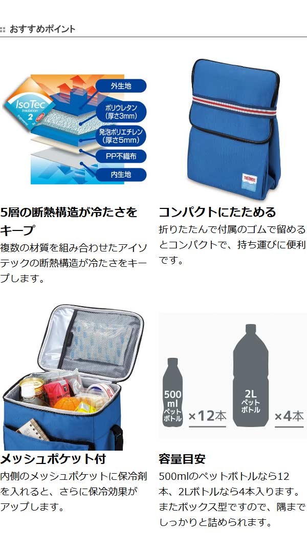 THERMOS（サーモス） クーラーバッグ ソフトクーラー 15L REF-015