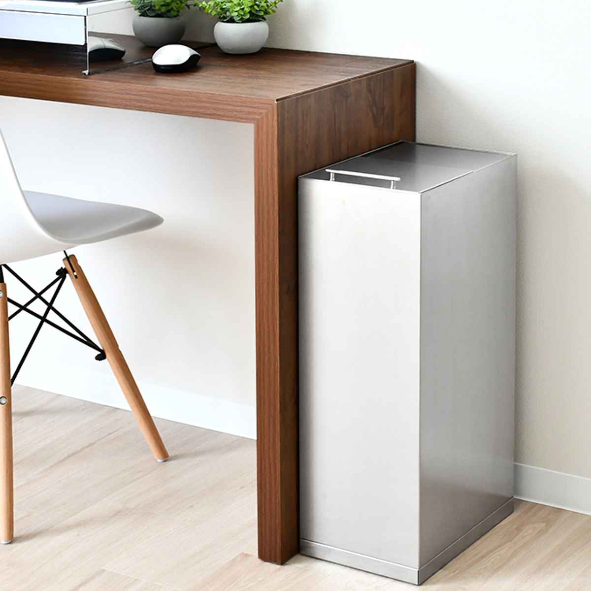 ゴミ箱 30L スライド ステンレス （ ごみ箱 30リットル スリム 幅20.5cm 角型 ふた付き シンプル スタイリッシュ キッチン リビング オフィス ）_3