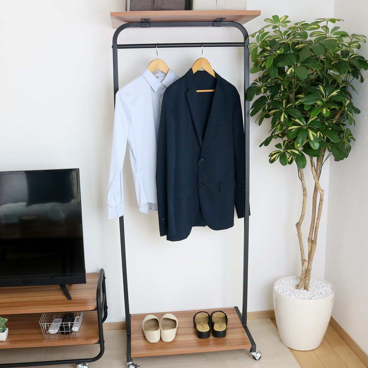 ハンガーラック キャスター付 Sled 幅60cm （ コートハンガー ポール