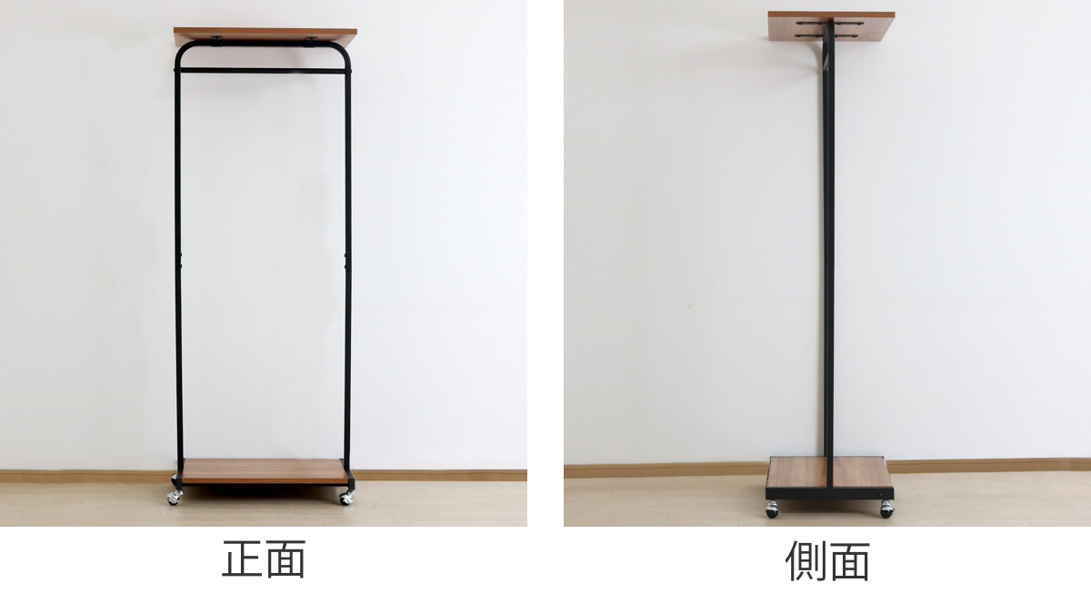 ハンガーラック キャスター付 Sled 幅60cm （ コートハンガー ポール 