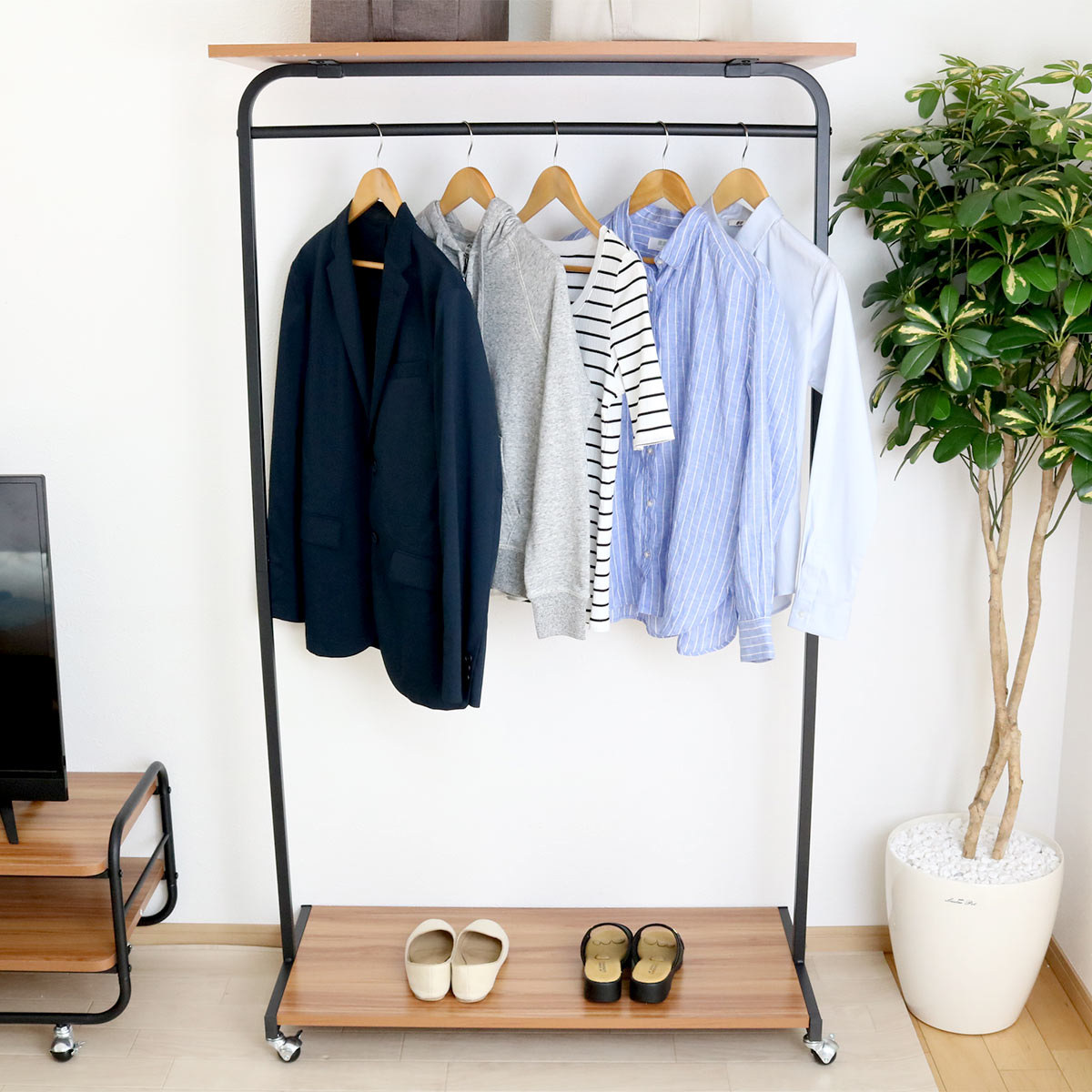 ハンガーラック キャスター付 ワイドタイプ Sled 幅90cm （ コート