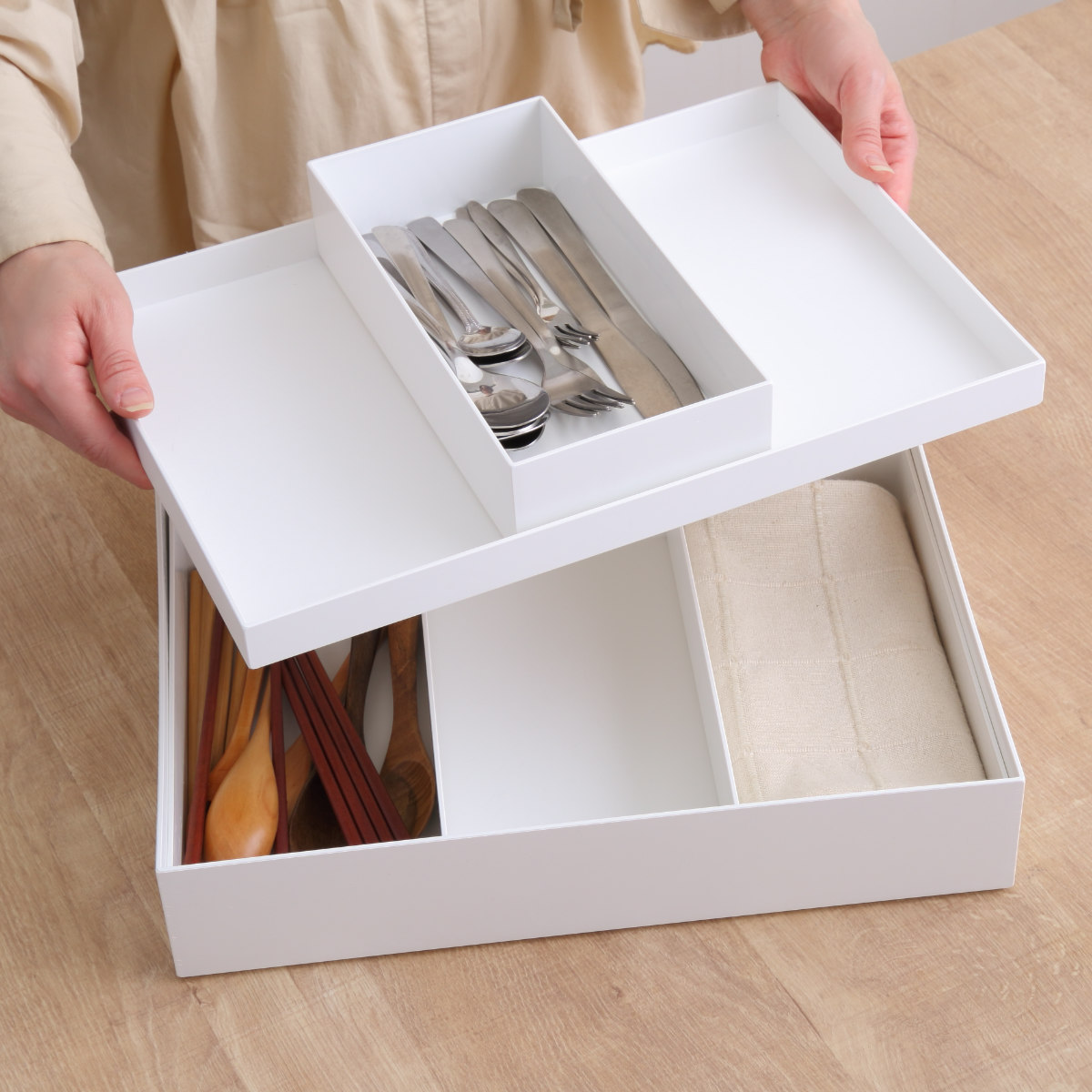 Like-it（ライクイット） 収納ケース タイディアップボックス 浅型 5点