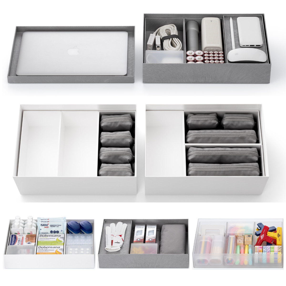 Like-it（ライクイット） 収納ケース タイディアップボックス 浅型 5点