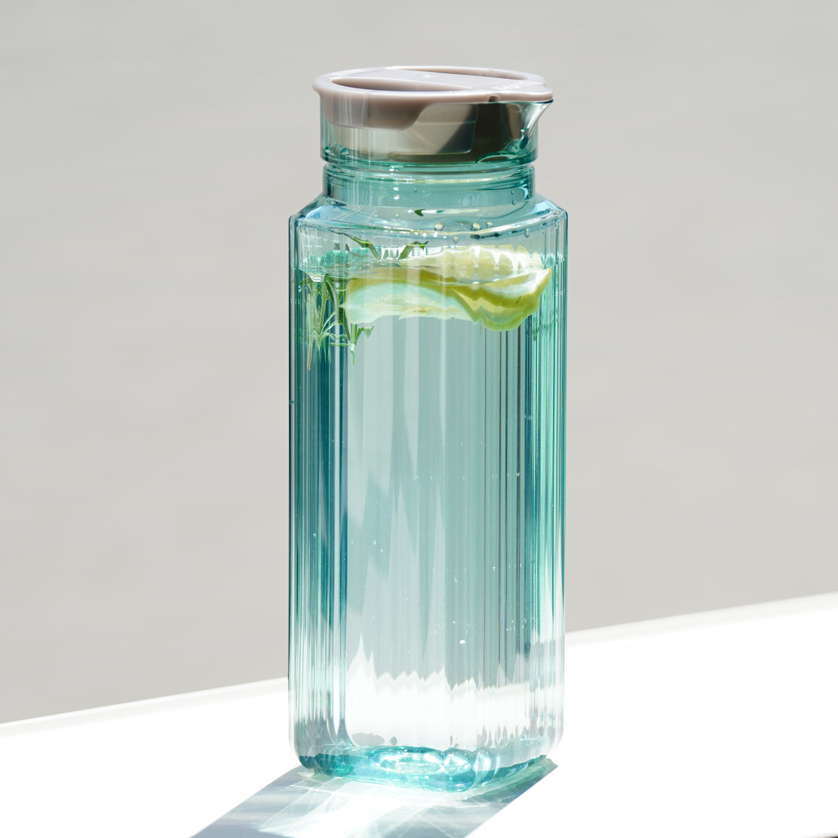 冷水筒 ピッチャー 1.2L ガラス調 プラス...の詳細画像1