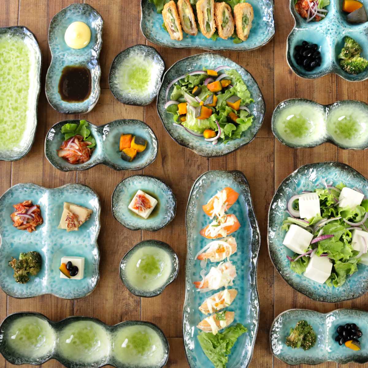 仕切り皿 28cm プレート 3つ仕切り KANADE 陶器 同色5枚セット （ 電子