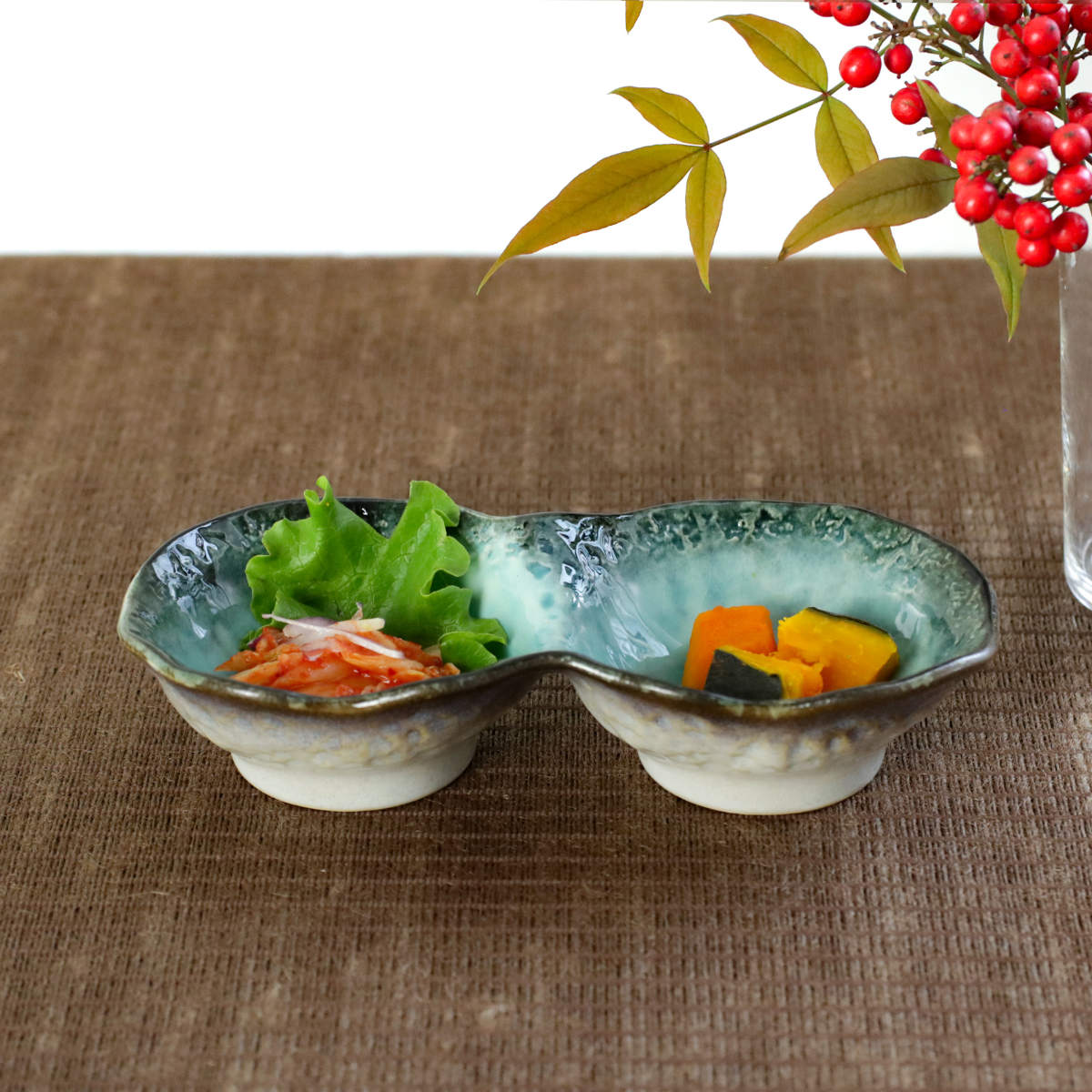 小鉢 2つ仕切り 19cm ボウル KANAD...の詳細画像5