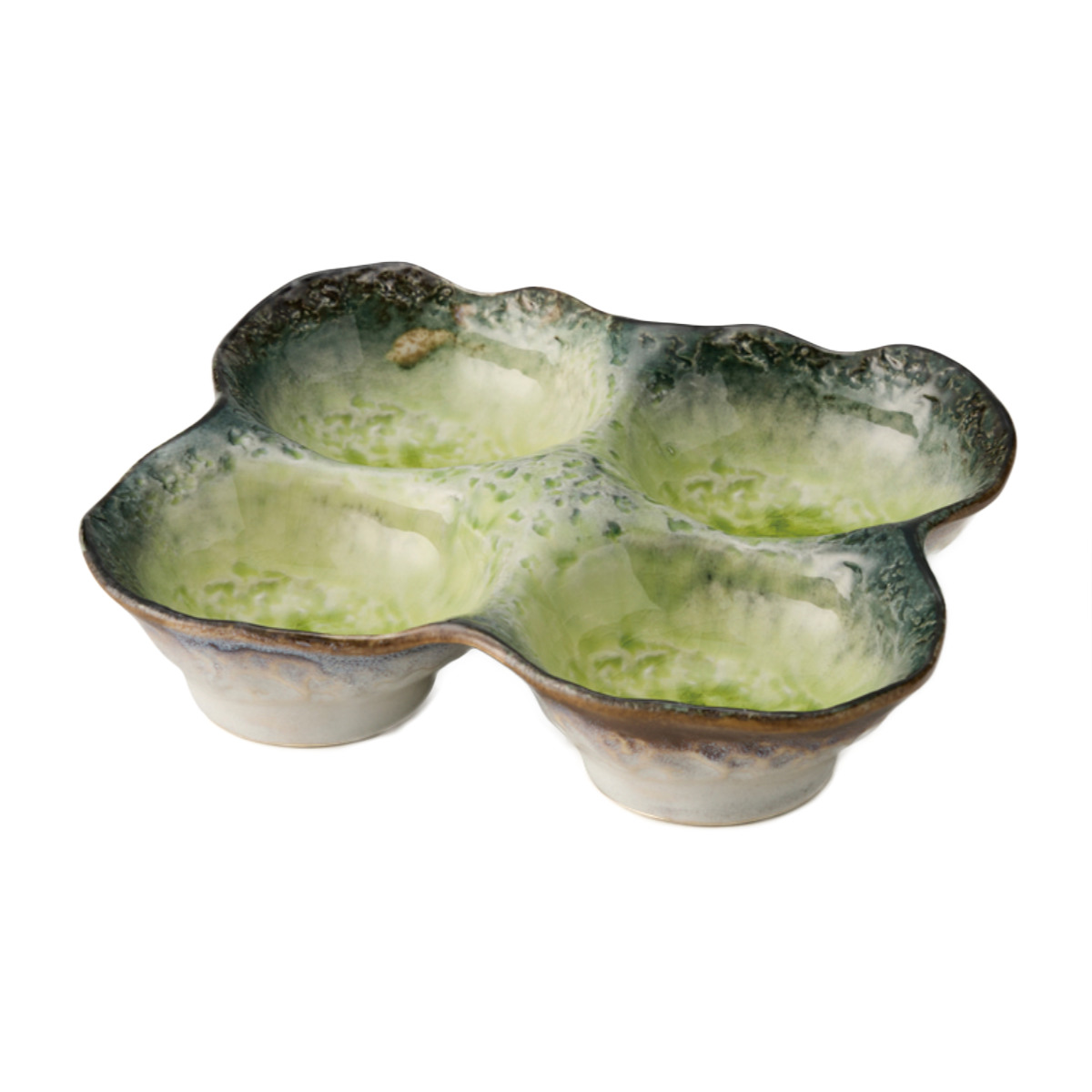 小鉢 4つ仕切り 19cm ボウル KANADE 陶器 （ 電子レンジ対応 鉢 和食器