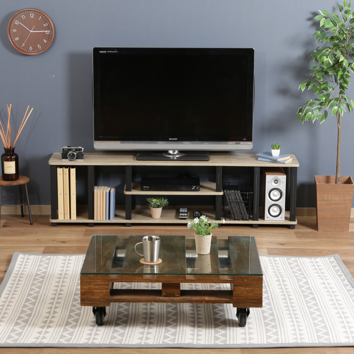 不二貿易（Fuji Boeki） テレビ台 幅150cm 簡単組立 工具不要 FIT