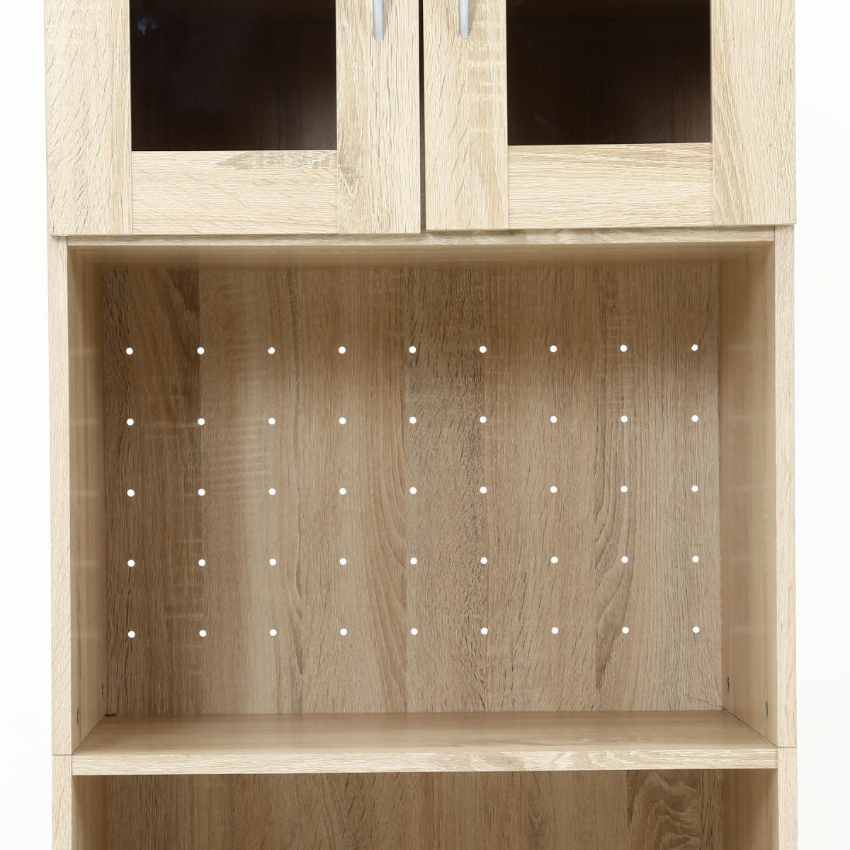 不二貿易（Fuji Boeki） 食器棚 ハイキッチンボード 幅59cm 木目調 2口