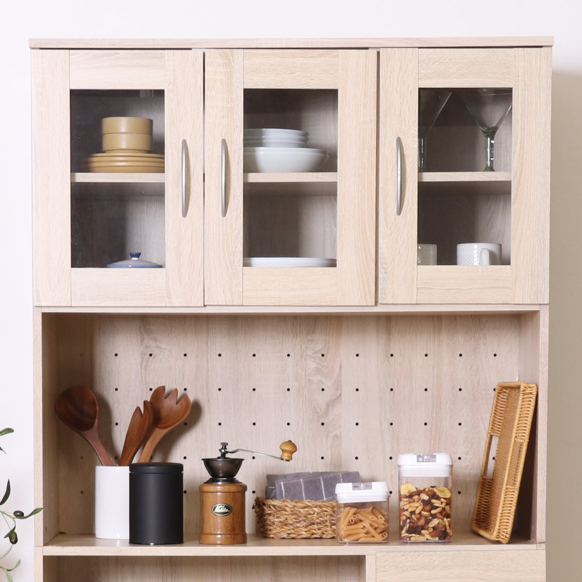 2枚扉食器棚　HG-1410 キッチン収納・食器棚・カップボード | ユニモ2（生産終了品） | 収納