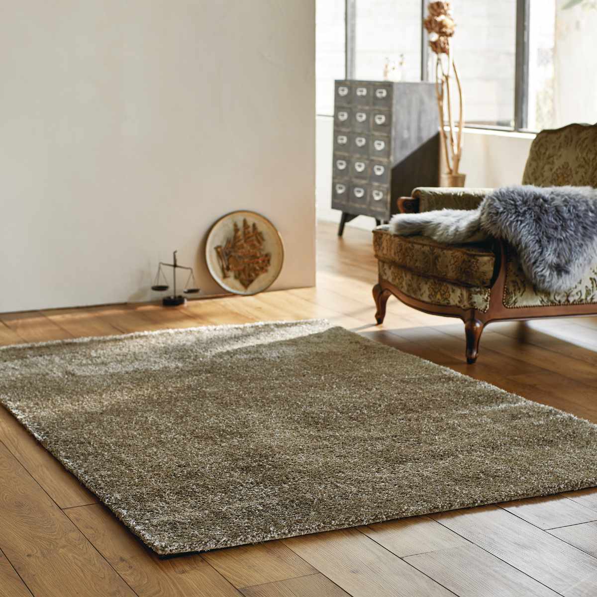 MORIYOSHI（モリヨシ） ラグ 140×200cm ミックスシャギー ルイ 床暖房