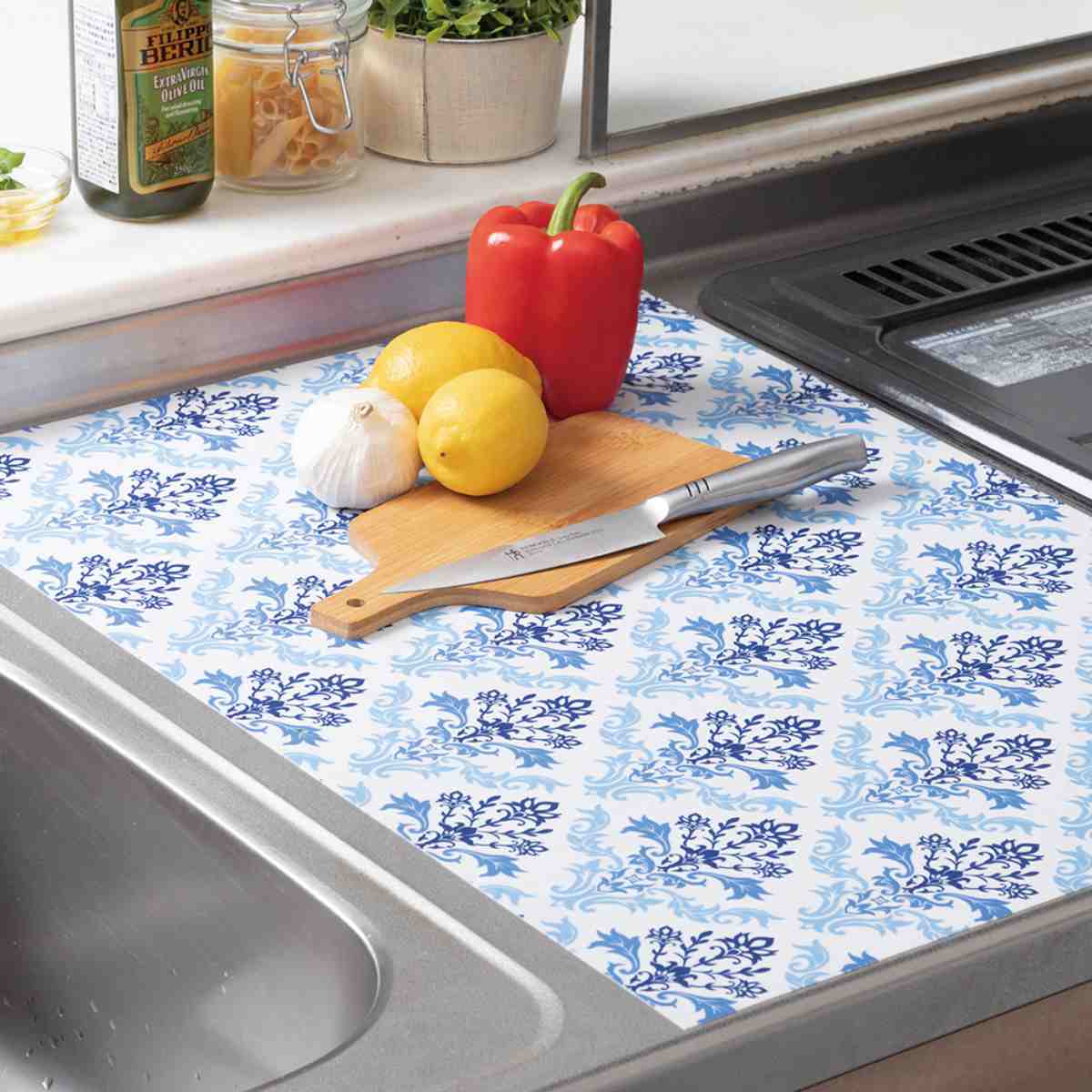 調理台マット キッチン華やか調理台保護マット （ シリコン製マット 調理マット シリコン シリコーン 耐熱 キッチン保護マット シリコンマット ）