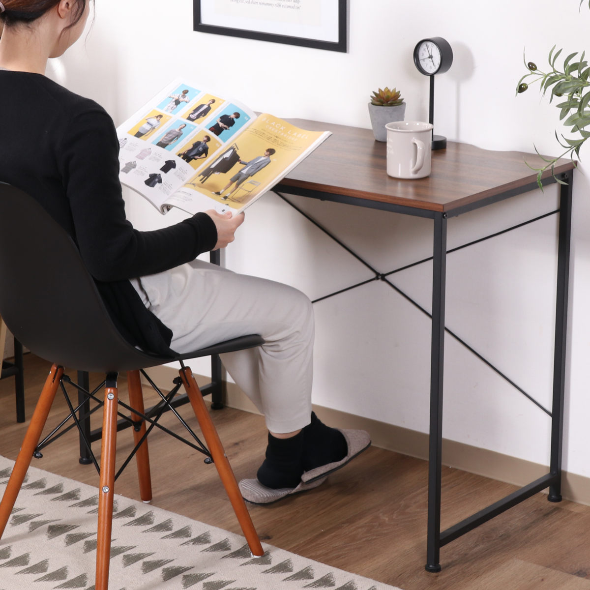 不二貿易（Fuji Boeki） ワークデスク 幅95cm ルカ （ シンプルデスク