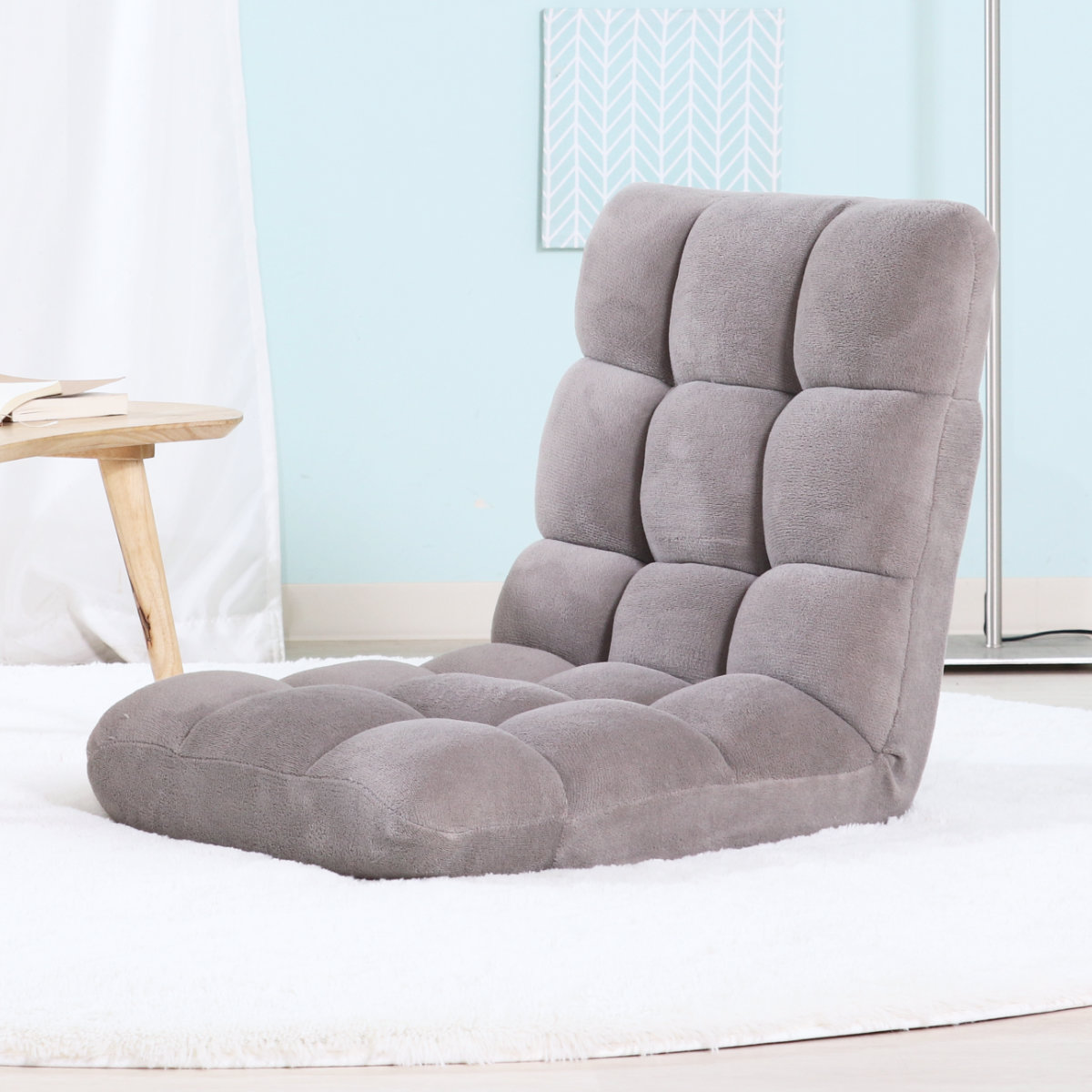 不二貿易（Fuji Boeki） 座椅子 幅42cm リクライニング ふわもこ