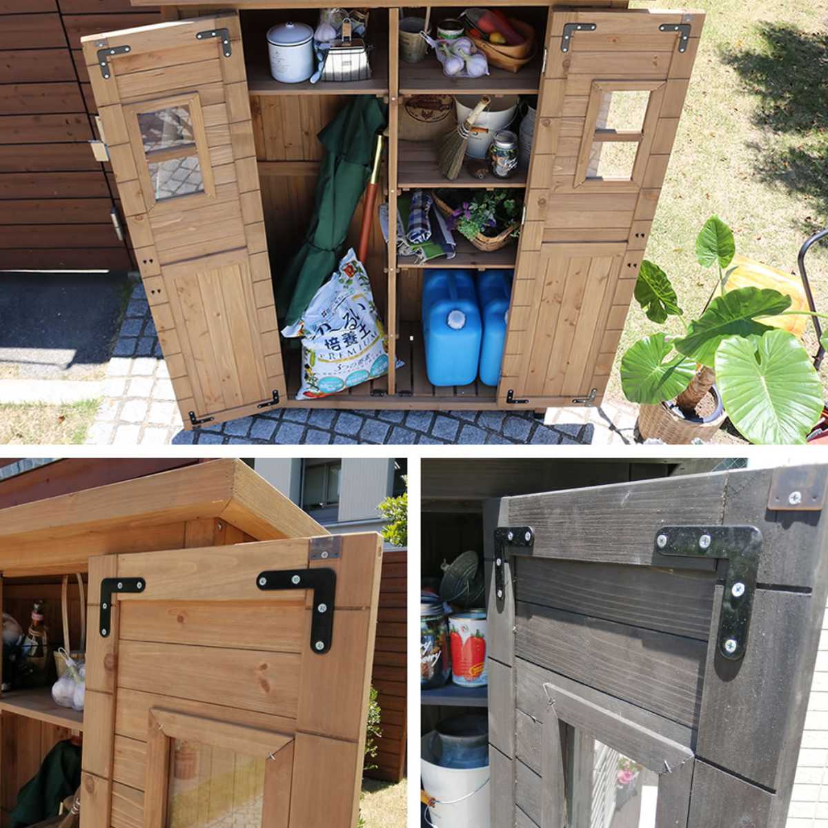 物置 カントリー小屋 薄型 木製 倉庫 （ 屋外 屋外物置 約 幅 126 cm