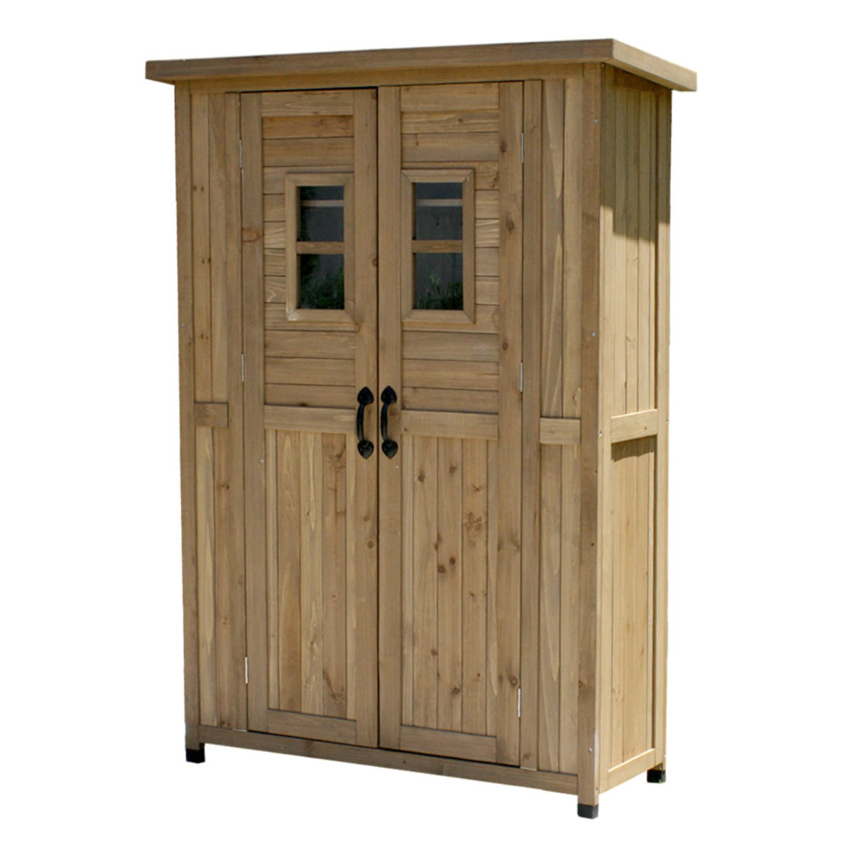 物置 カントリー小屋 薄型 木製 倉庫 （ 屋外 屋外物置 約 幅 126 cm