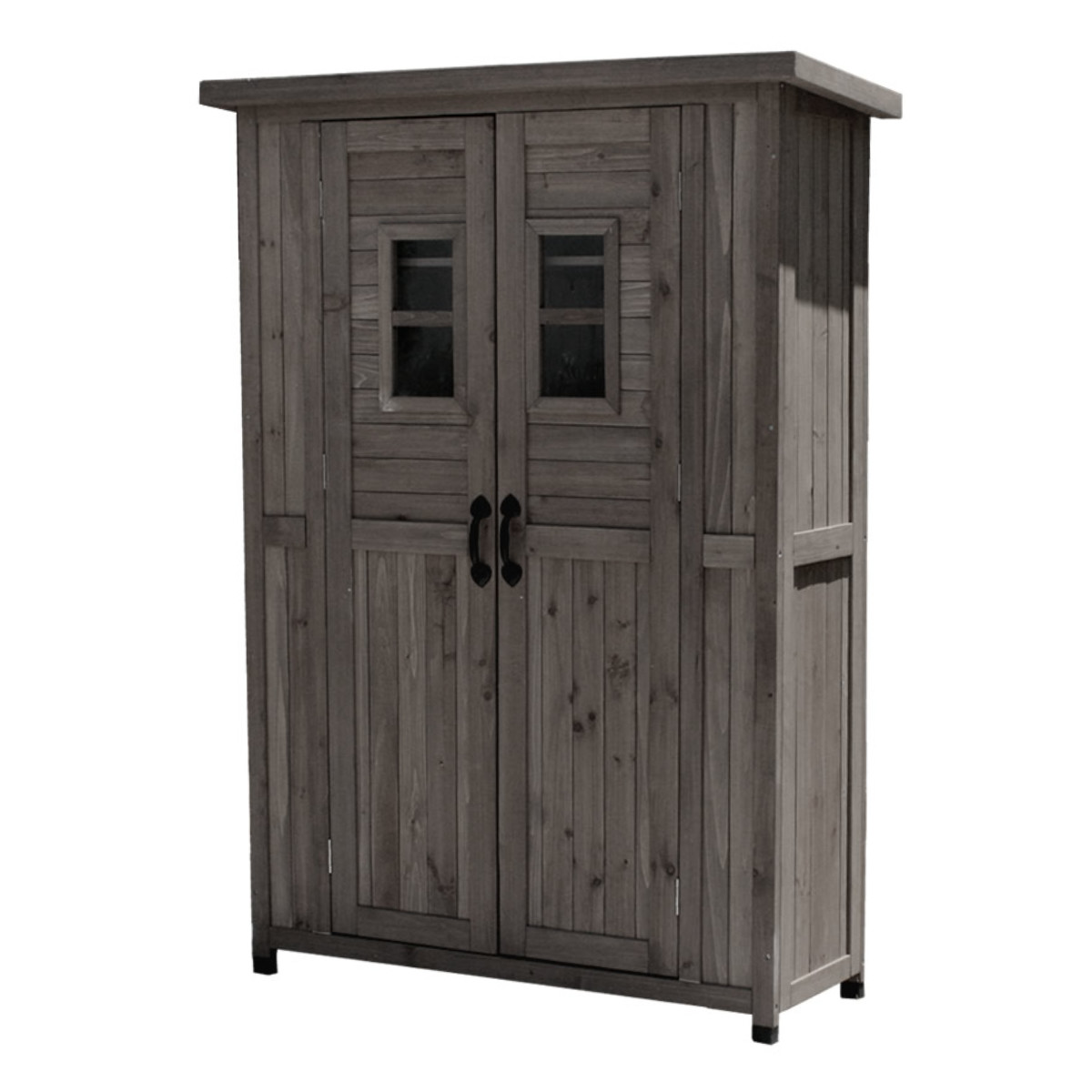 物置 カントリー小屋 薄型 木製 倉庫 （ 屋外 屋外物置 約 幅 126 cm