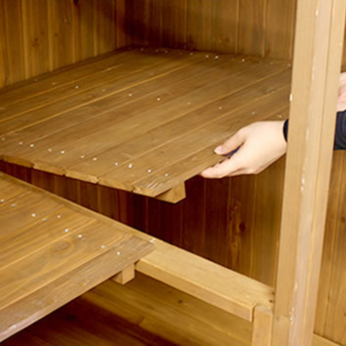 物置 カントリー小屋 大型 木製 倉庫 （ 屋外 屋外物置 約 幅 156 cm