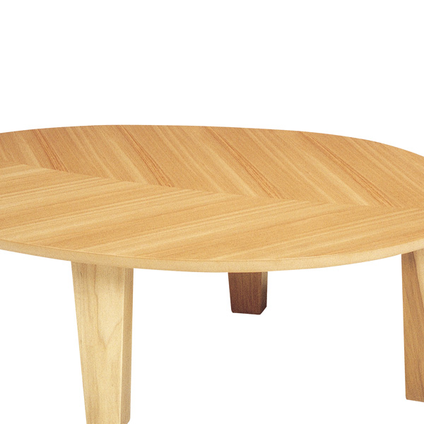 座卓 幅120cm 折れ脚 葉の国 木の葉型 ローテーブル 日本製 （ 座卓