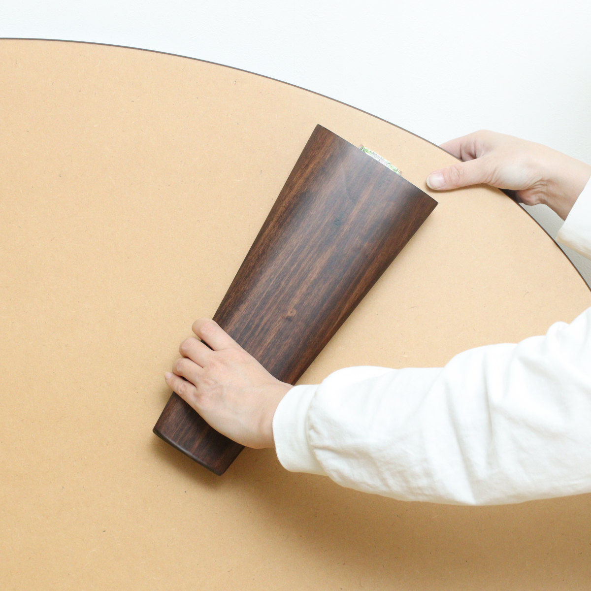 座卓 幅120cm オーバル型 折れ脚 クラン 木製 完成品 日本製 （ テーブル 天然木 折りたたみ 折り畳み 丸 リビングテーブル センターテーブル 木製テーブル ）_11