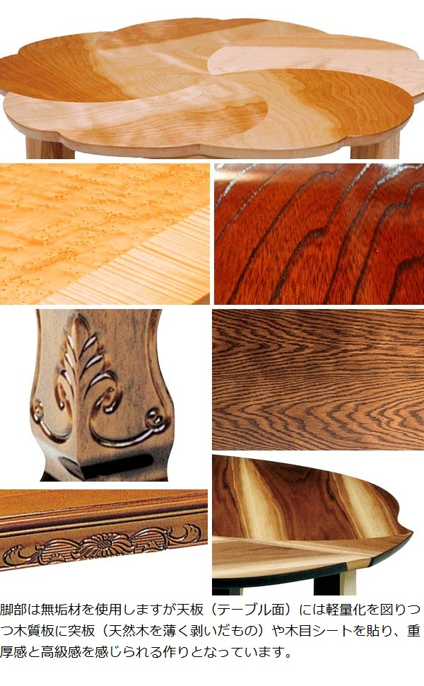 家具調こたつ 座卓 継脚付 木製 コタツ 円居 幅180cm （ 炬燵 テーブル