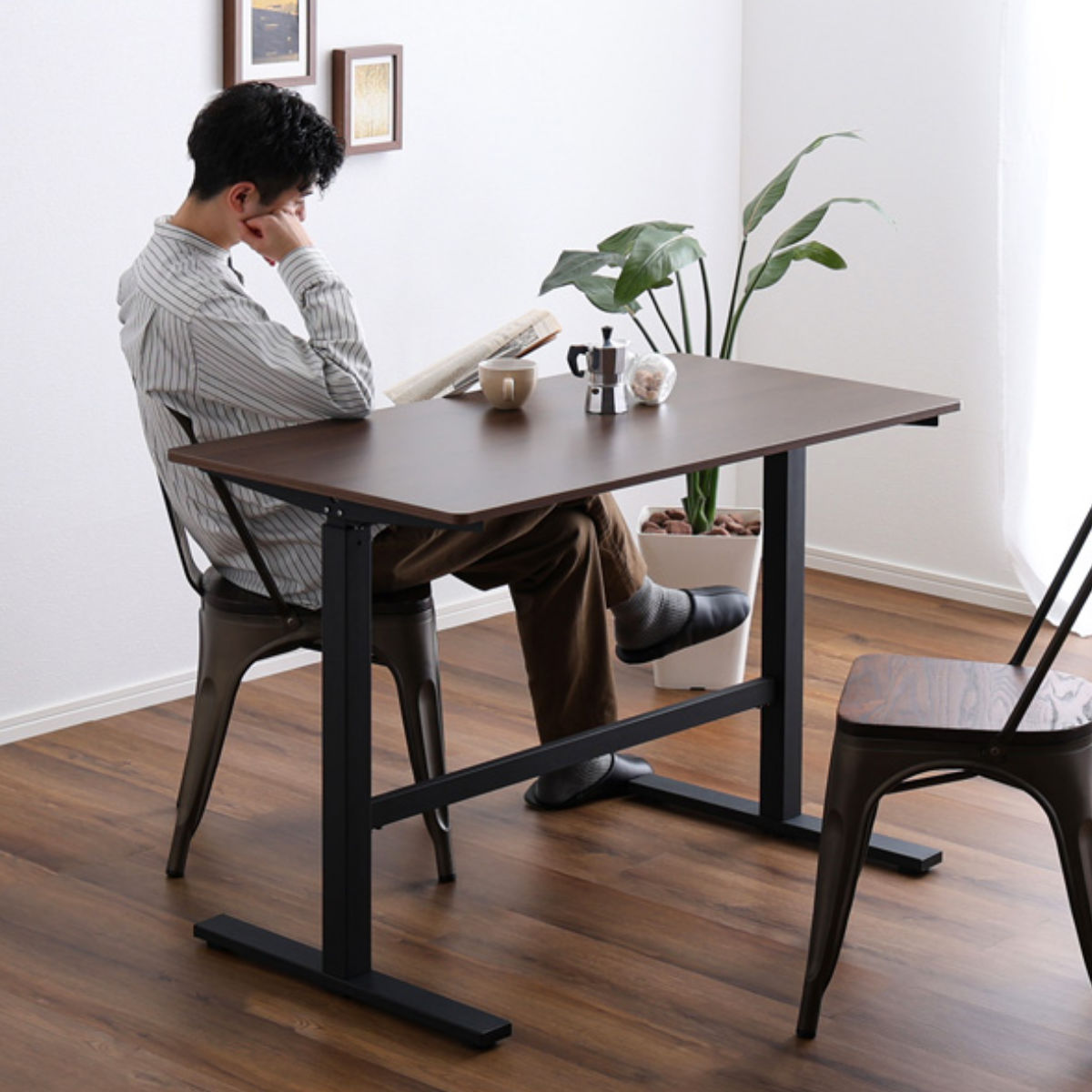 ホームテイスト（HOME taste） ワークデスク 昇降テーブル 幅113cm