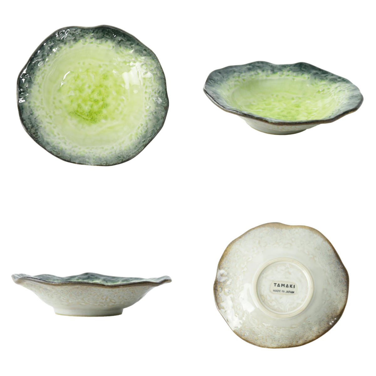 ボウル 18.5cm サラダボウル 浅鉢 KANADE 陶器 （ 電子レンジ対応 鉢