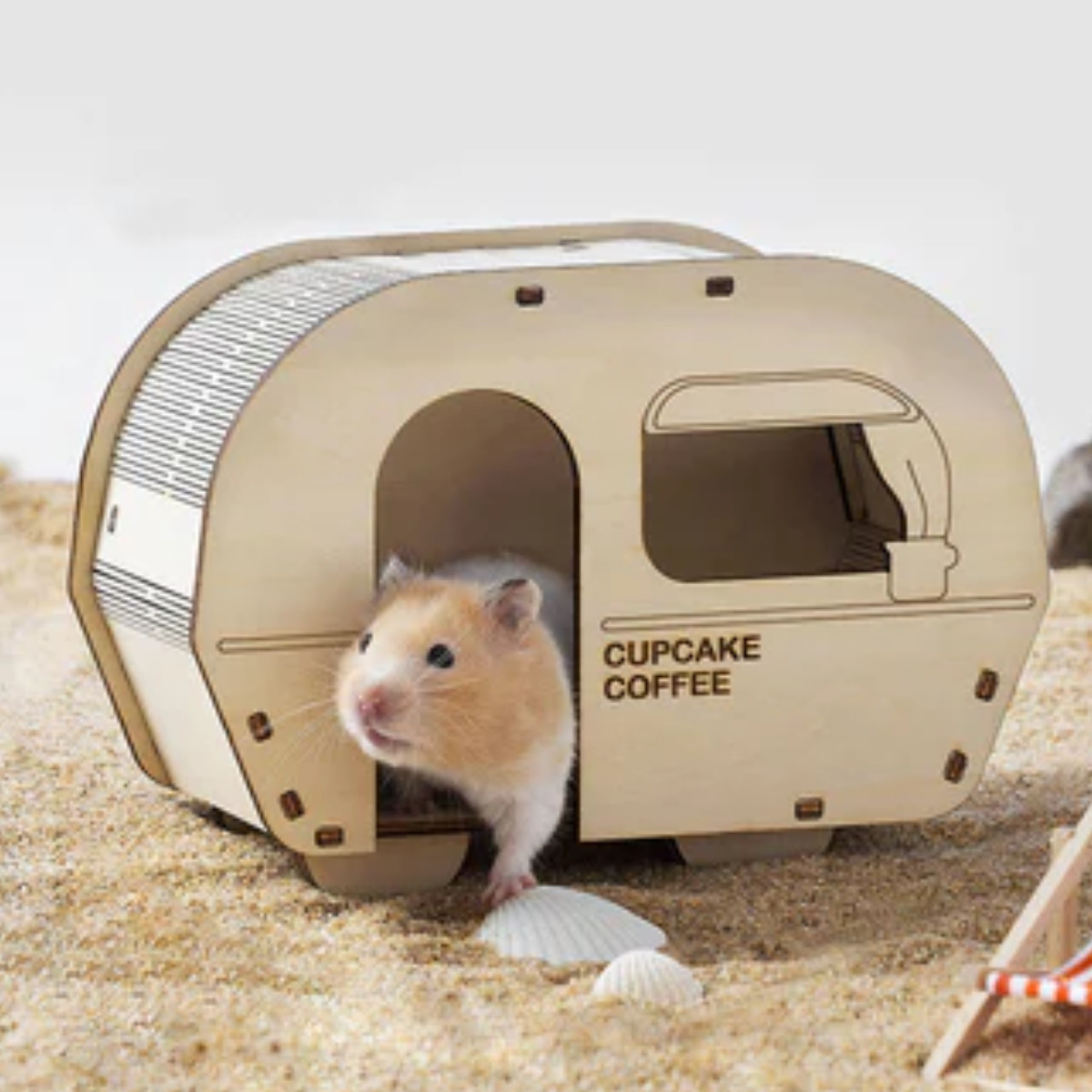 ケージ ハムスター ミオファン DIYハウス コーヒーカート （ ハムスターケージ 小動物用ケージ 小動物用 遊び場 ペット 飼育 ハウス DIY ）