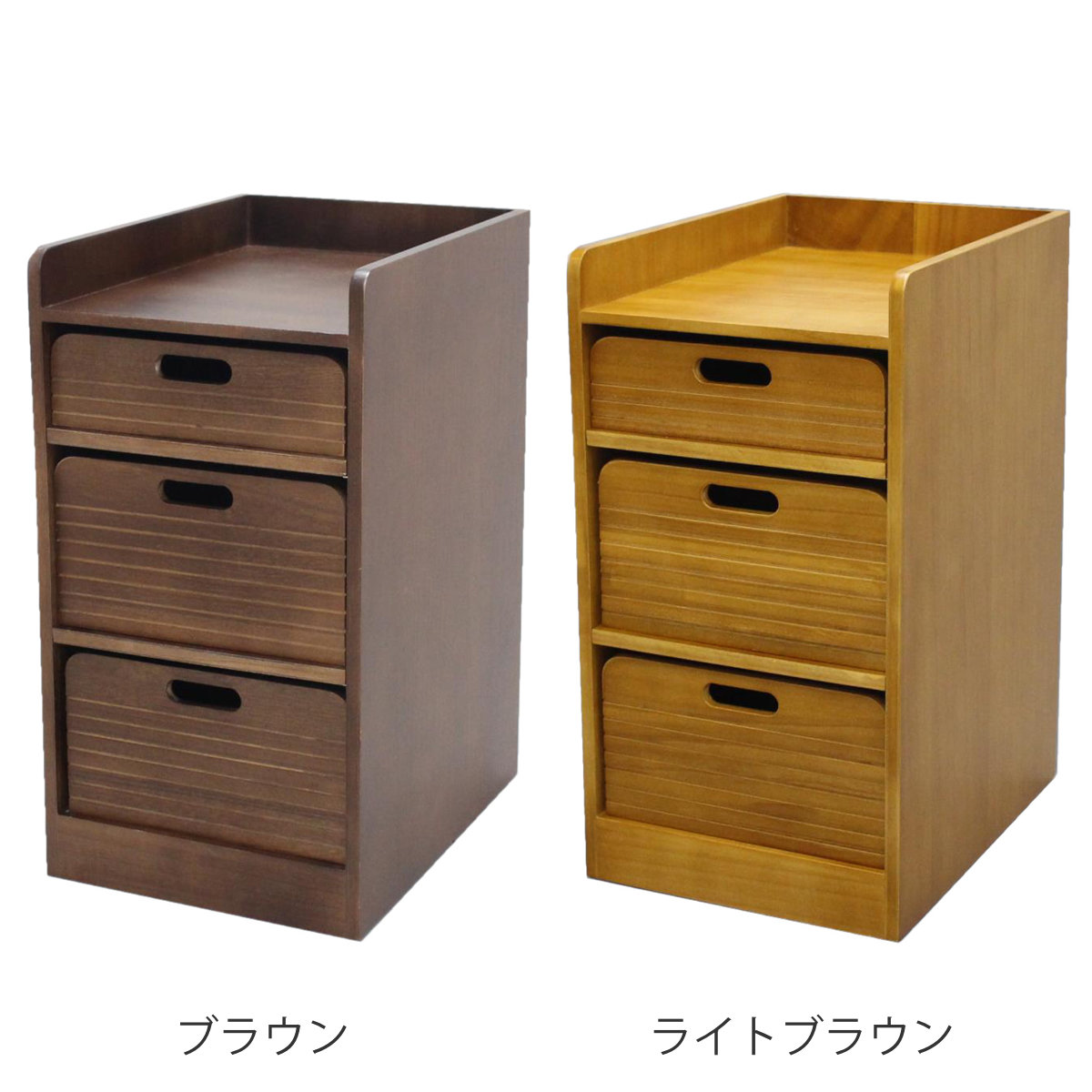 OSMAC トレイワゴン 幅30cm 3段 天然木 桐製 完成品 キャスター付
