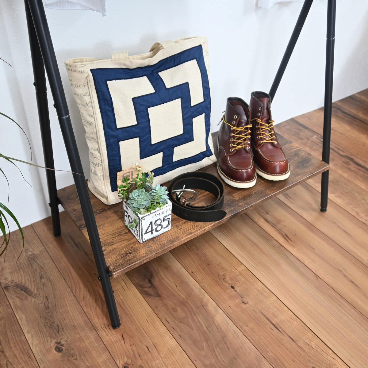 フクダクラフト ハンガーラック Z型 スチールフレーム 幅79cm