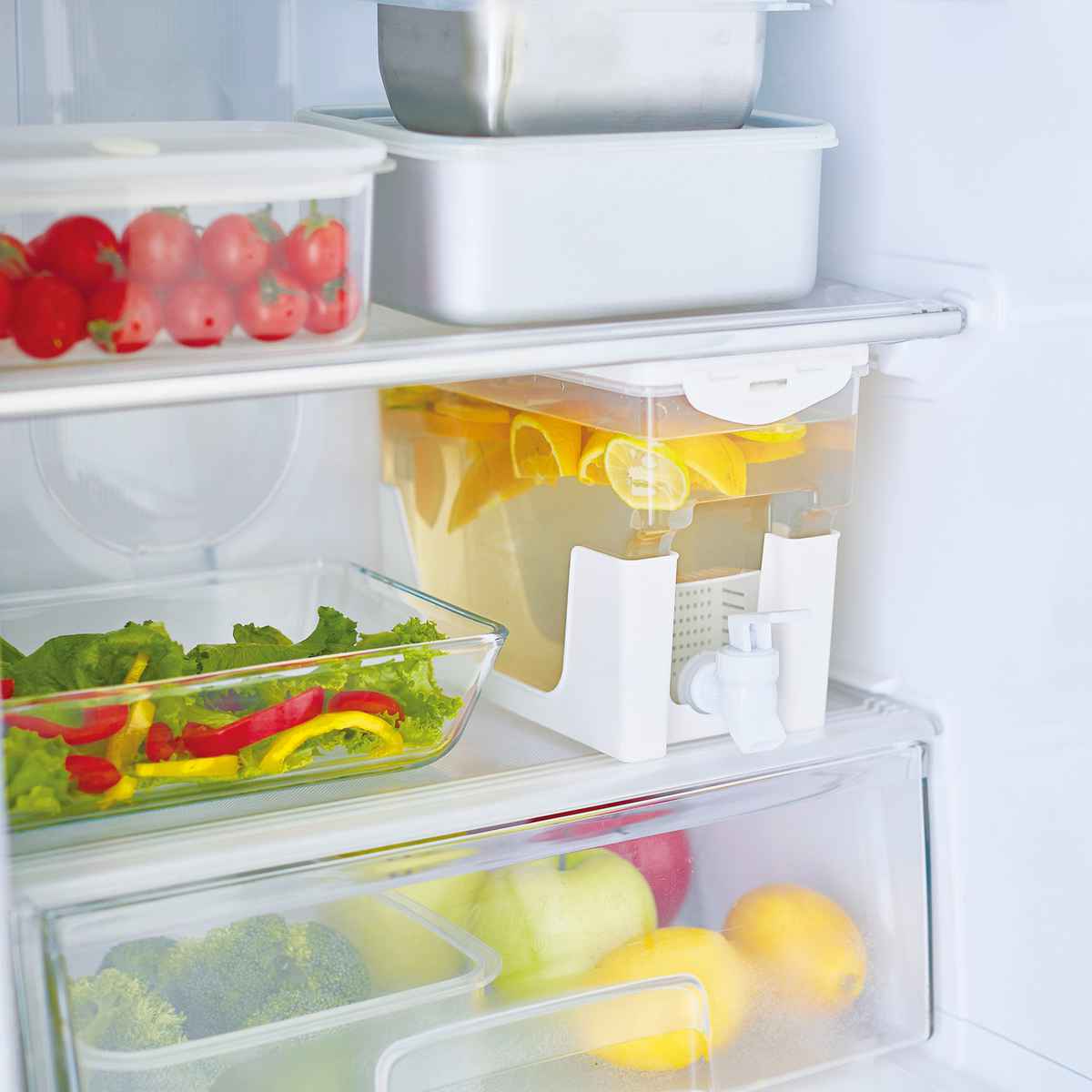 ドリンクサーバー スタンド付き 3L ソソギーナ プラスチック （ 冷蔵庫