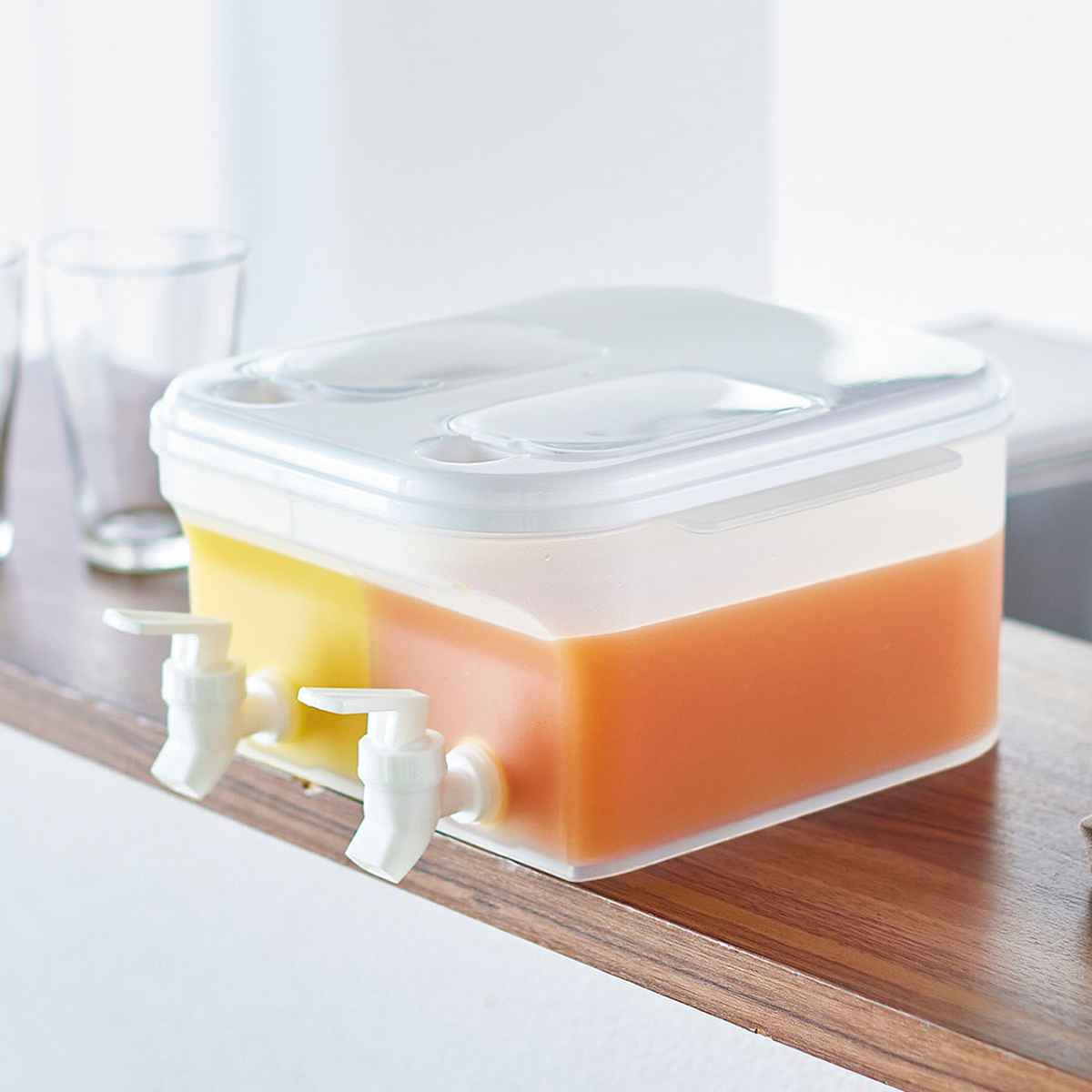ドリンクサーバー 2口タイプ 4L ソソギーナ プラスチック （ 冷蔵庫