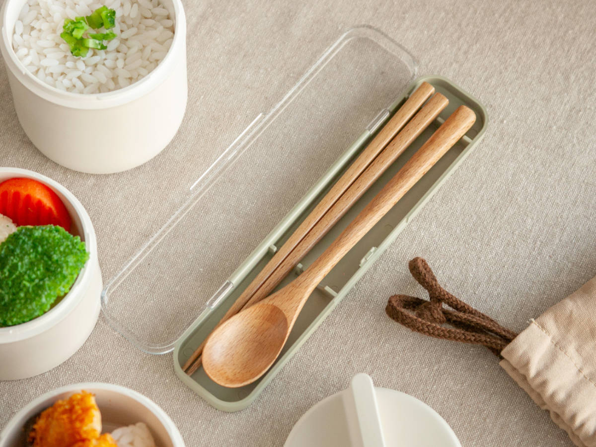 コンビセット tutu 木製 箸 スプーンセット （ 箸箱 スプーン セット