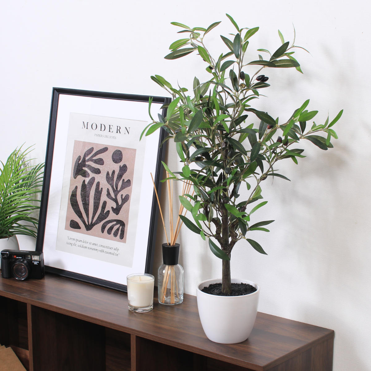 不二貿易（Fuji Boeki） フェイクグリーン オリーブ 高さ82cm （ 観葉