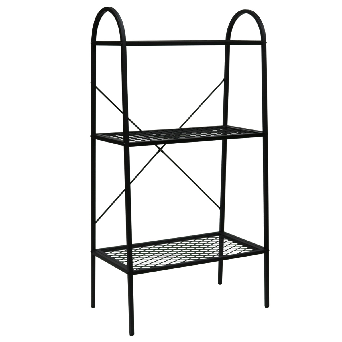 オープンスチールラック 3段 メッシュ 撥水 ガーデン （ オープン