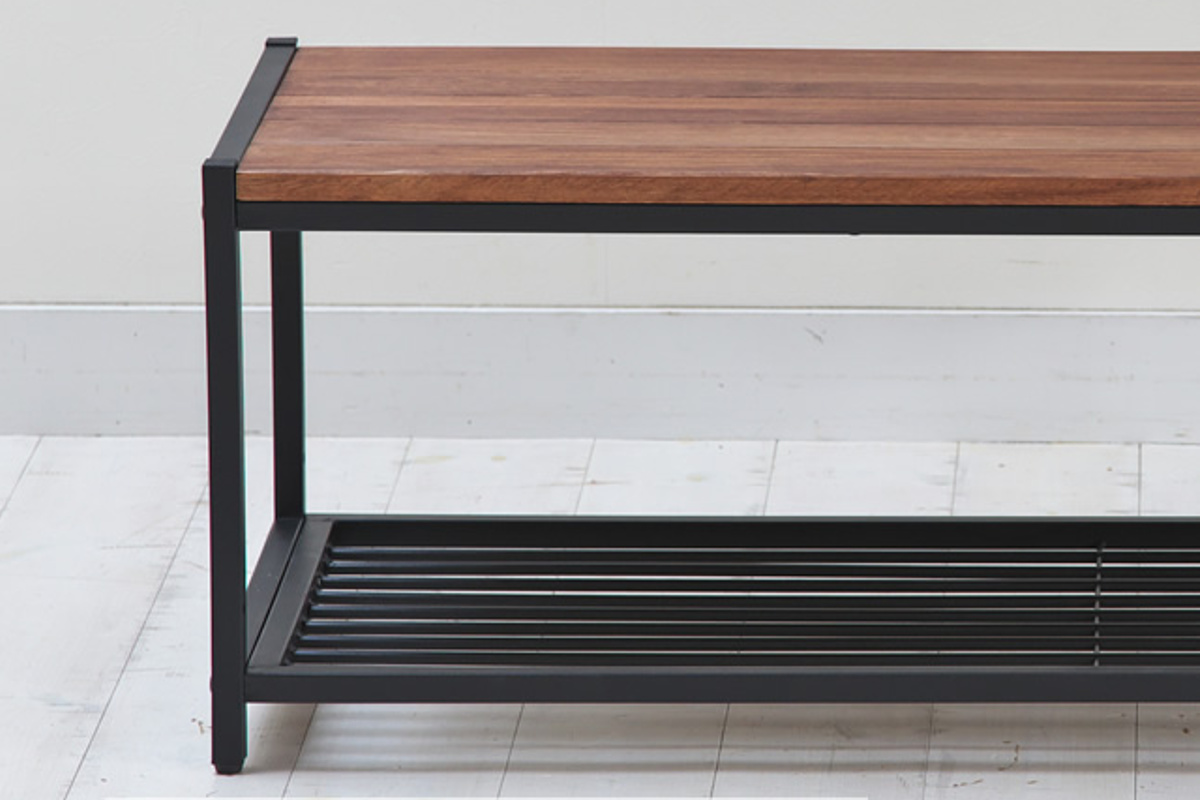 ローラック テレビ台 113x42cm 天然木 BRICK （ ローボード TV台