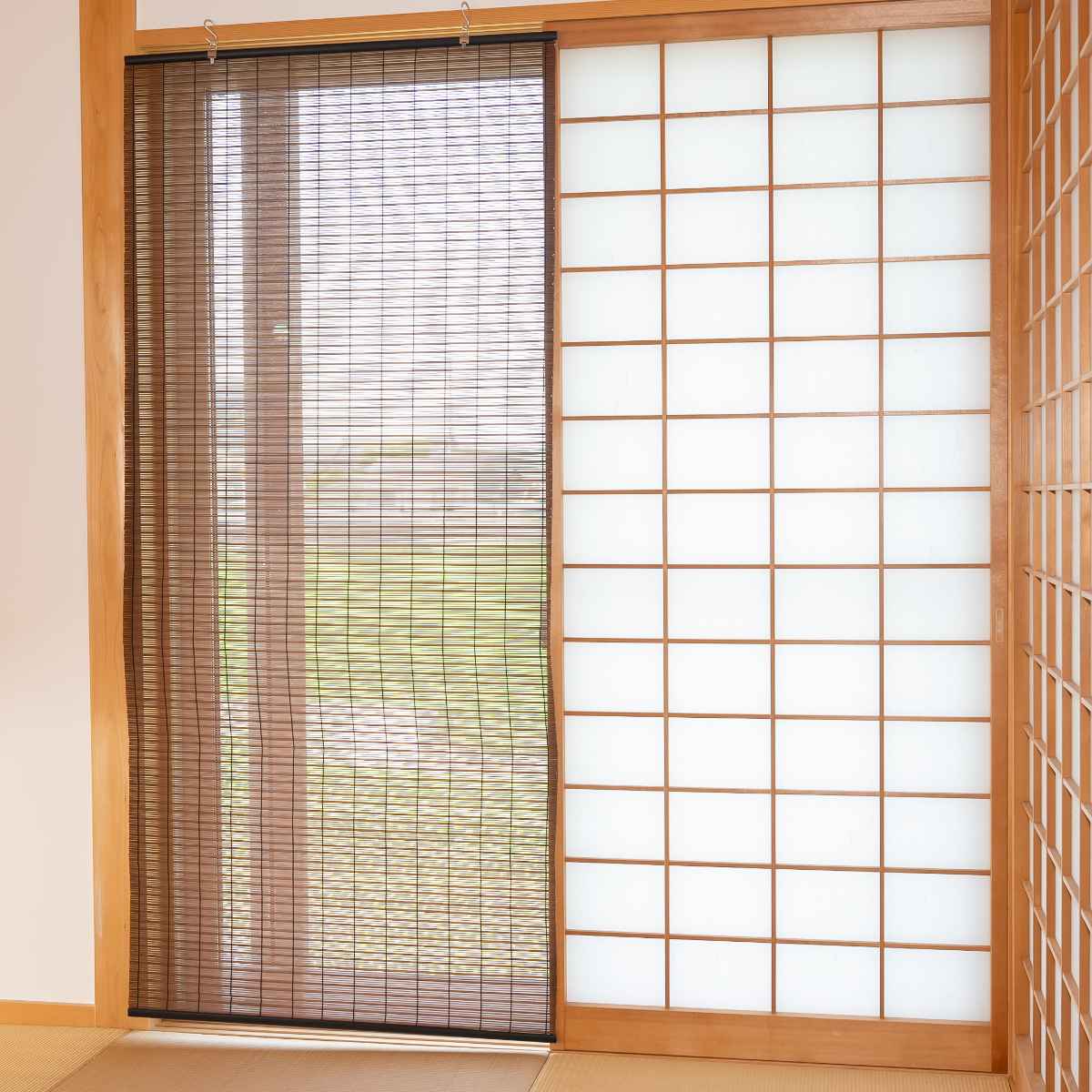大島屋 すだれ カラースクリーン 88×135cm 樹脂製 日本製 （ すだれ
