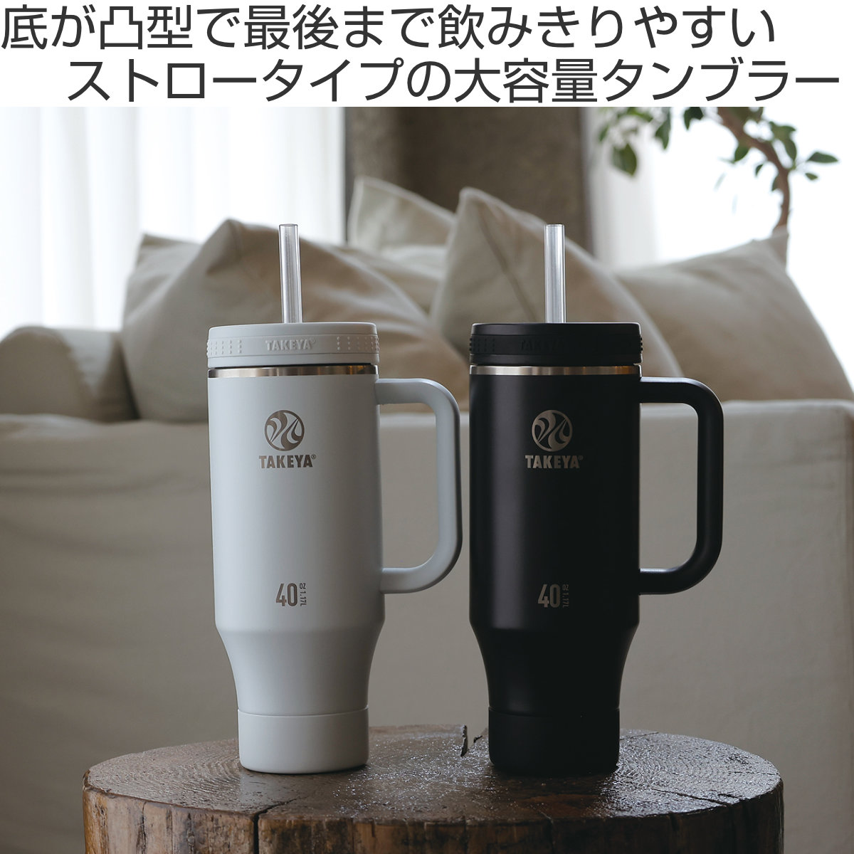 TAKEYA（タケヤ） 水筒 1.17L ストローハンドルタンブラー